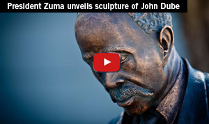 Video of unveiling of John Dube Statue